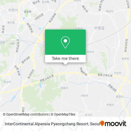 InterContinental Alpensia Pyeongchang Resort map