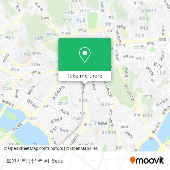 트윈시티 남산타워 map