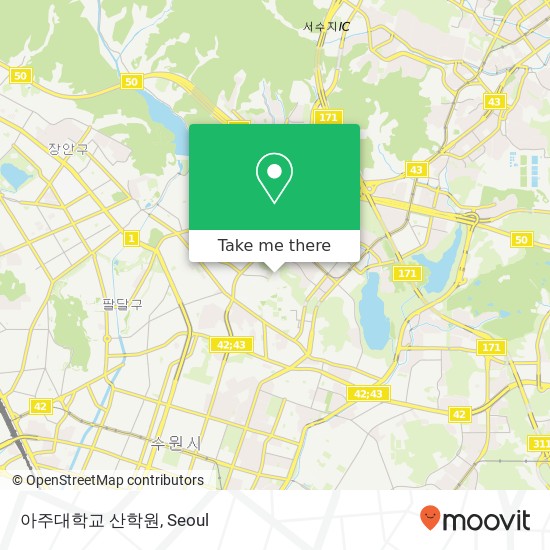 아주대학교 산학원 map