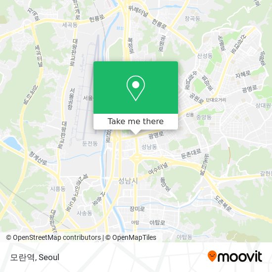 모란역 map