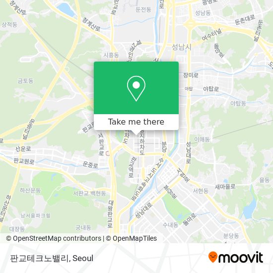 판교테크노밸리 map