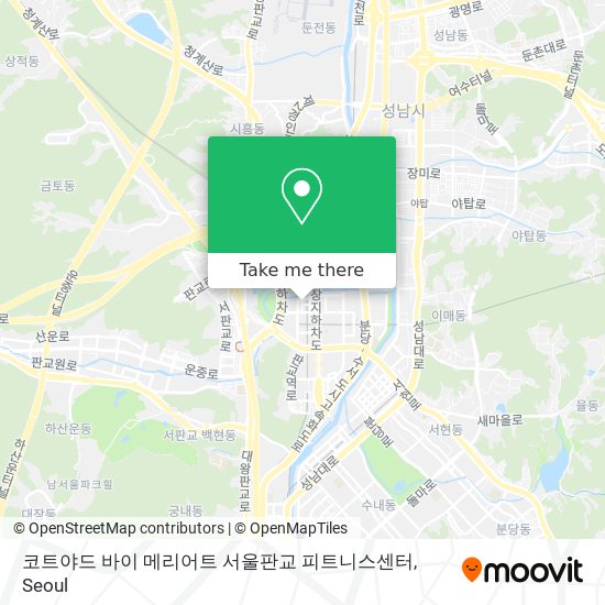 코트야드 바이 메리어트 서울판교 피트니스센터 map