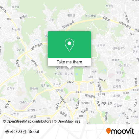 중국대사관 map