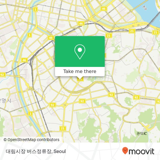 대림시장 버스정류장 map