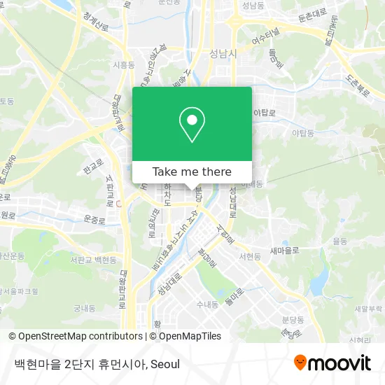 백현마을 2단지 휴먼시아 map