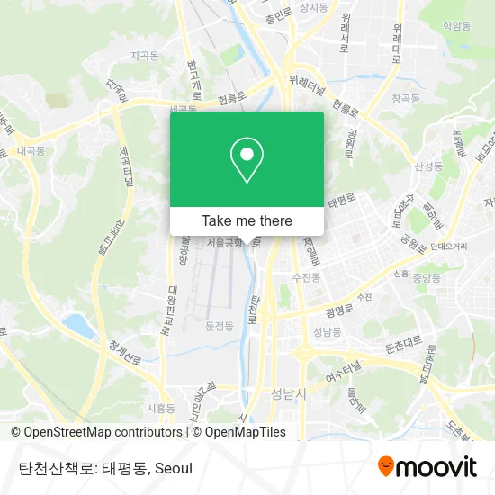탄천산책로: 태평동 map