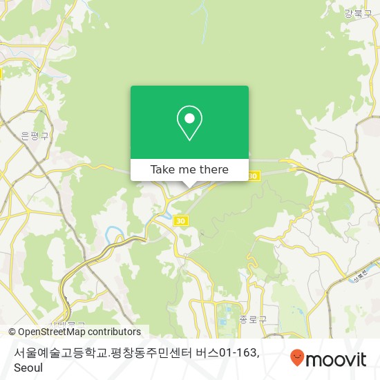 서울예술고등학교.평창동주민센터 버스01-163 map