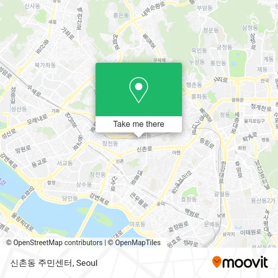 신촌동 주민센터 map