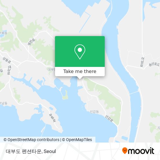 대부도 펜션타운 map