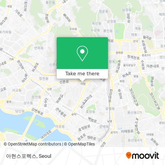 아현스포렉스 map