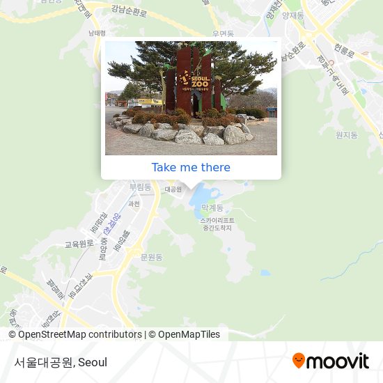 서울대공원 map