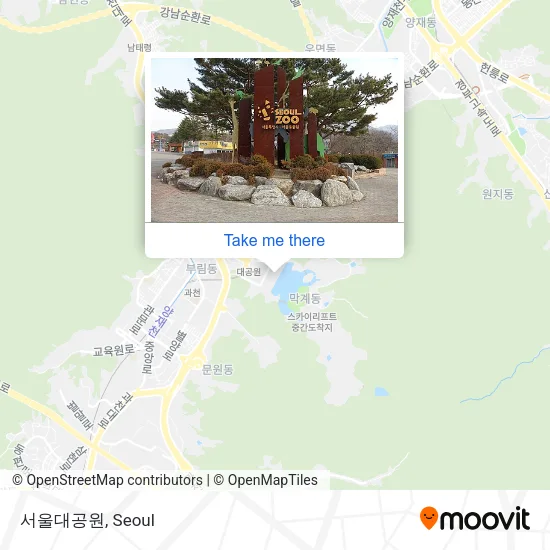 서울대공원 map