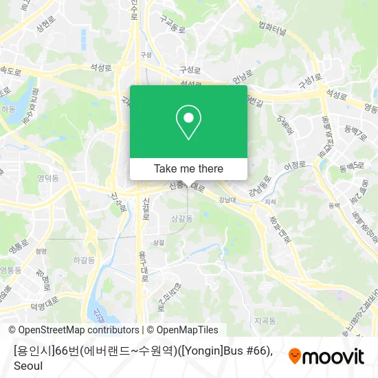 [용인시]66번(에버랜드~수원역)([Yongin]Bus #66) map