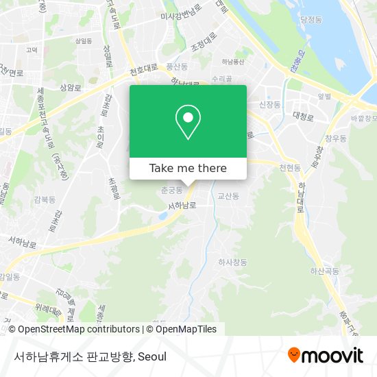서하남휴게소 판교방향 map
