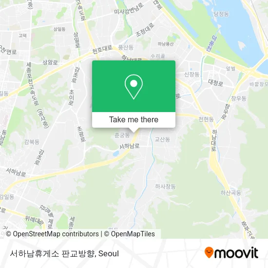 서하남휴게소 판교방향 map
