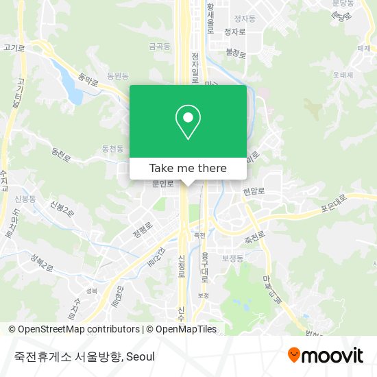 죽전휴게소 서울방향 map