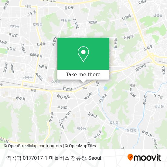 역곡역 017/017-1 마을버스 정류장 map