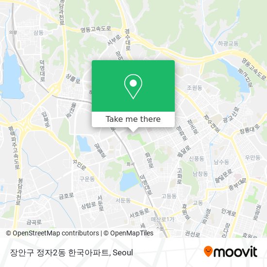 장안구 정자2동 한국아파트 map