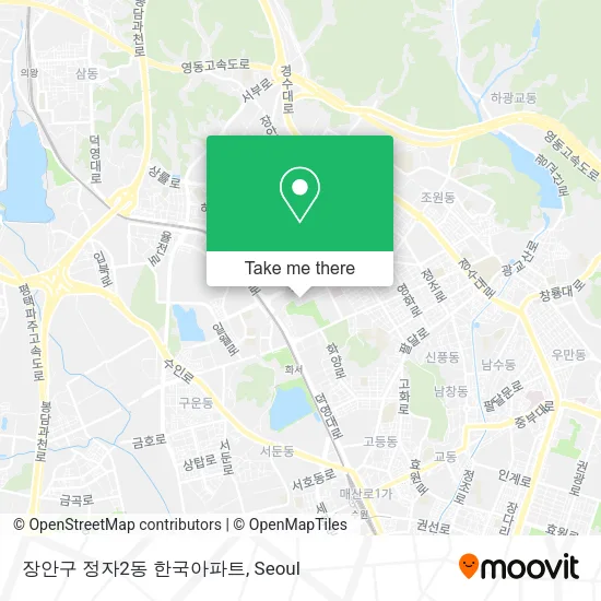 장안구 정자2동 한국아파트 map