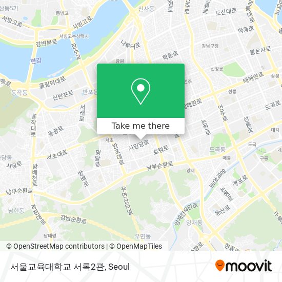 서울교육대학교 서록2관 map