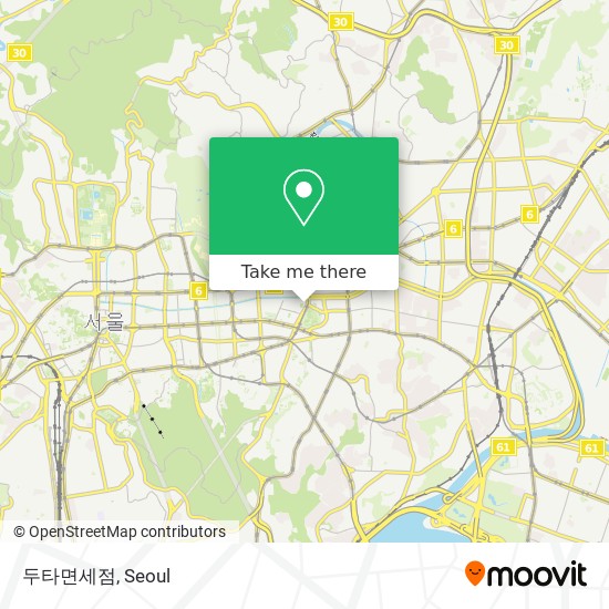 두타면세점 map