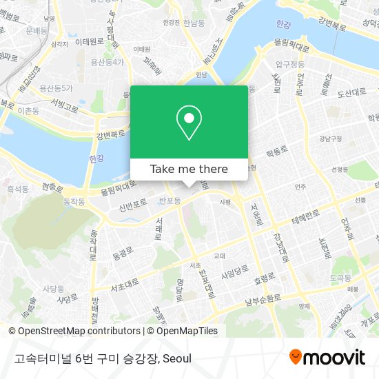 고속터미널 6번 구미 승강장 map