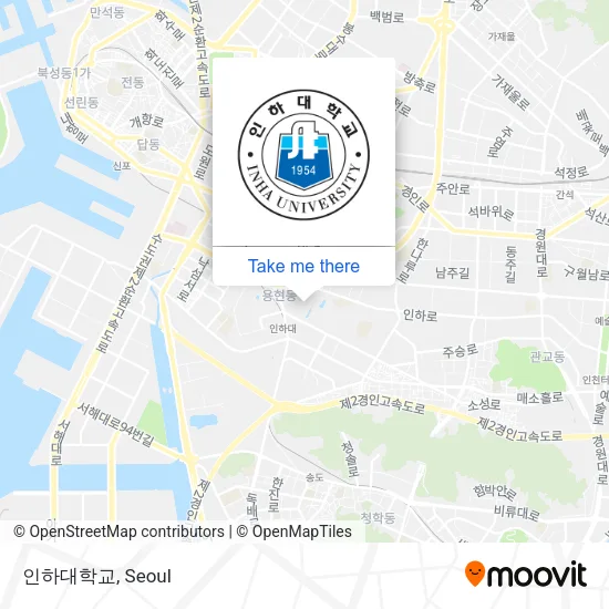인하대학교 map