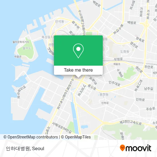 인하대병원 map
