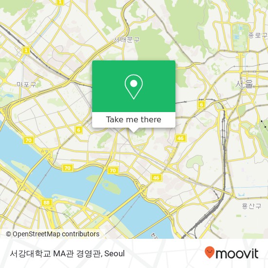 서강대학교  MA관 경영관 map