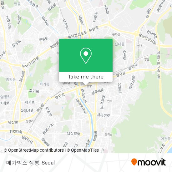 메가박스 상봉 map