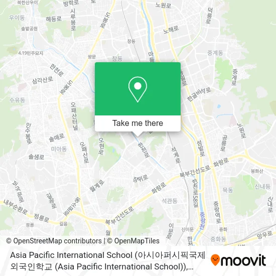 Asia Pacific International School (아시아퍼시픽국제외국인학교 (Asia Pacific International School)) map