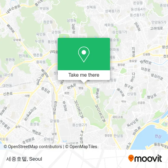 세종호텔 map