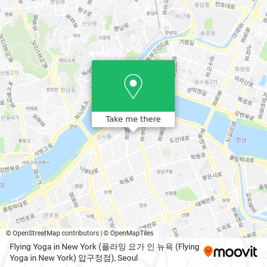 Flying Yoga in New York (플라잉 요가 인 뉴욕 (Flying Yoga in New York) 압구정점) map