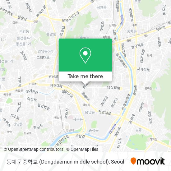 동대문중학교 (Dongdaemun middle school) map