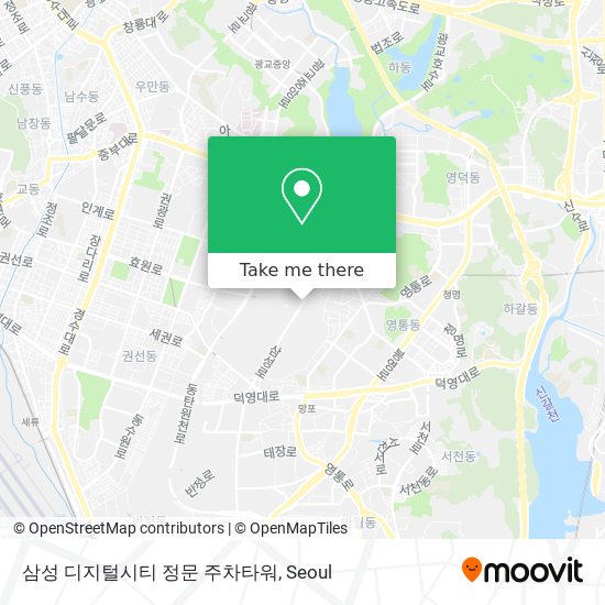 삼성 디지털시티 정문 주차타워 map