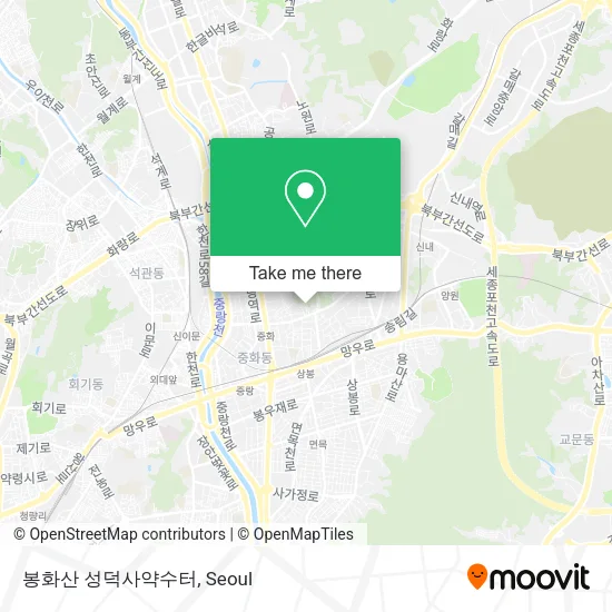 봉화산 성덕사약수터 map