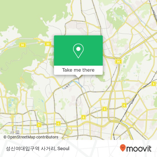 성신여대입구역 사거리 map