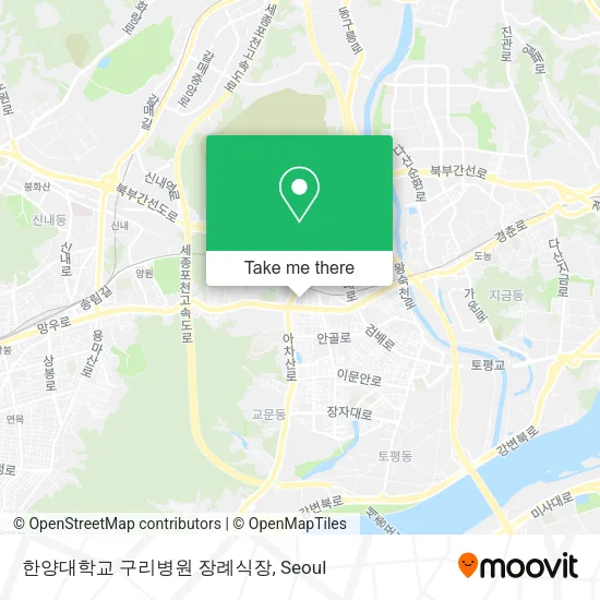 한양대학교 구리병원 장례식장 map