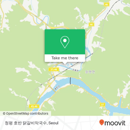 청평 호반 닭갈비막국수 map