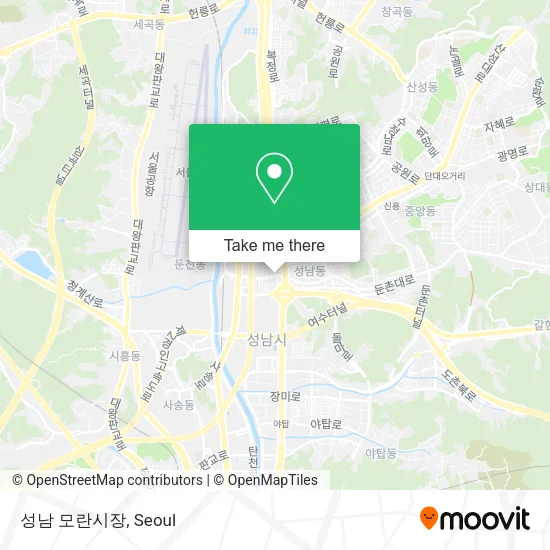 성남 모란시장 map