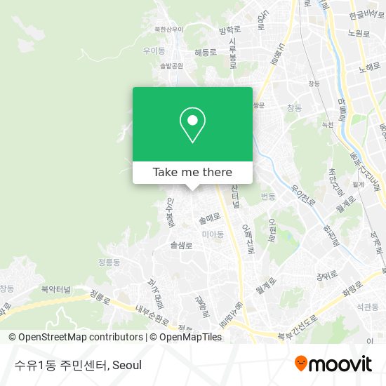 수유1동 주민센터 map