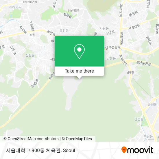 서울대학교 900동 체육관 map