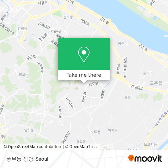 풍무동 성당 map