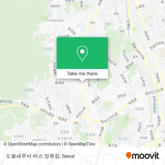 도봉세무서 버스 정류장 map