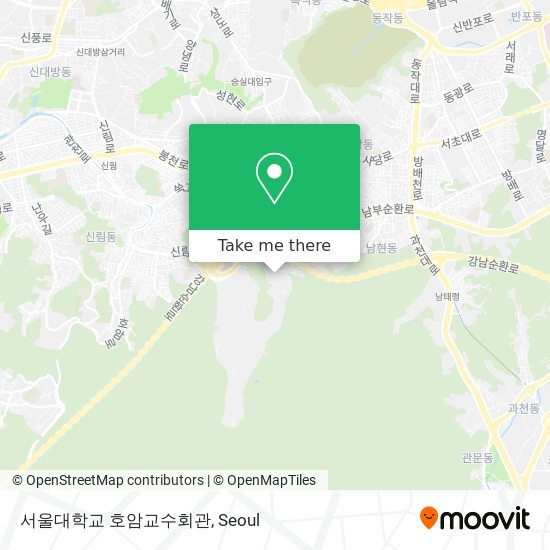 서울대학교 호암교수회관 map