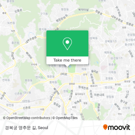 경복궁 영추문 길 map