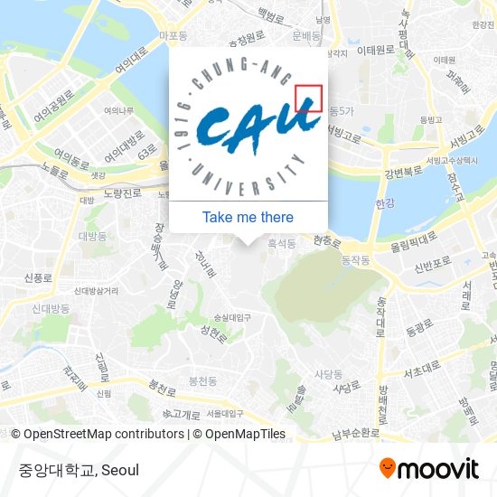 중앙대학교 map