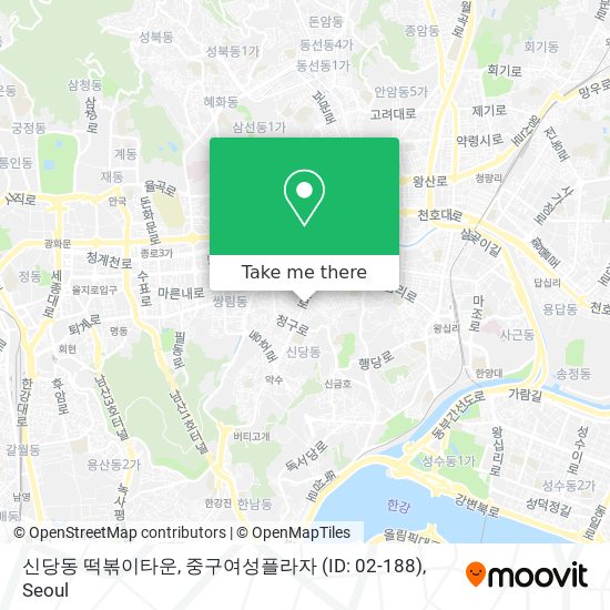신당동 떡볶이타운, 중구여성플라자 (ID: 02-188) map