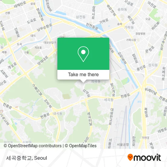 세곡중학교 map