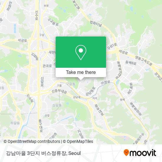 강남마을 3단지 버스정류장 map